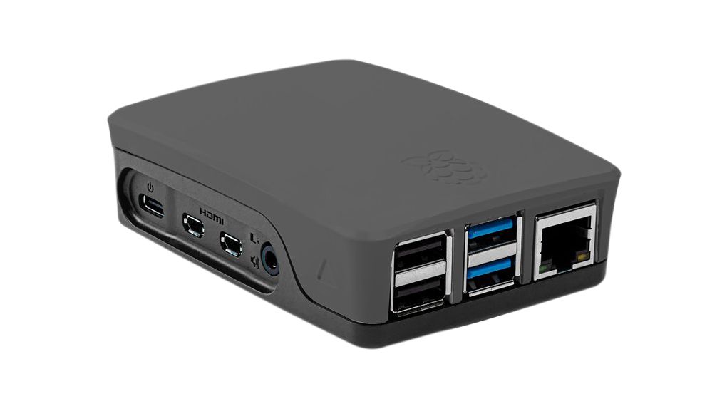 Boîtier Raspberry Pi 4, Noir/Gris